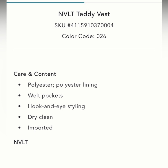 Anthro NVLT teddy vest - Picture 5 of 8